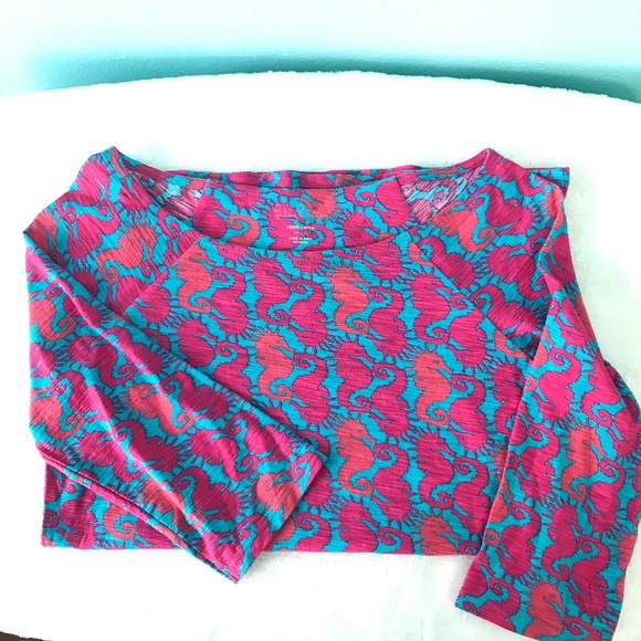 Lilly Pulitzer Tops - Lilly Pulitzer Sea horse Cotton top Lilly Pulitzer Tops - Lilly Pulitzer Sea horse Cotton top